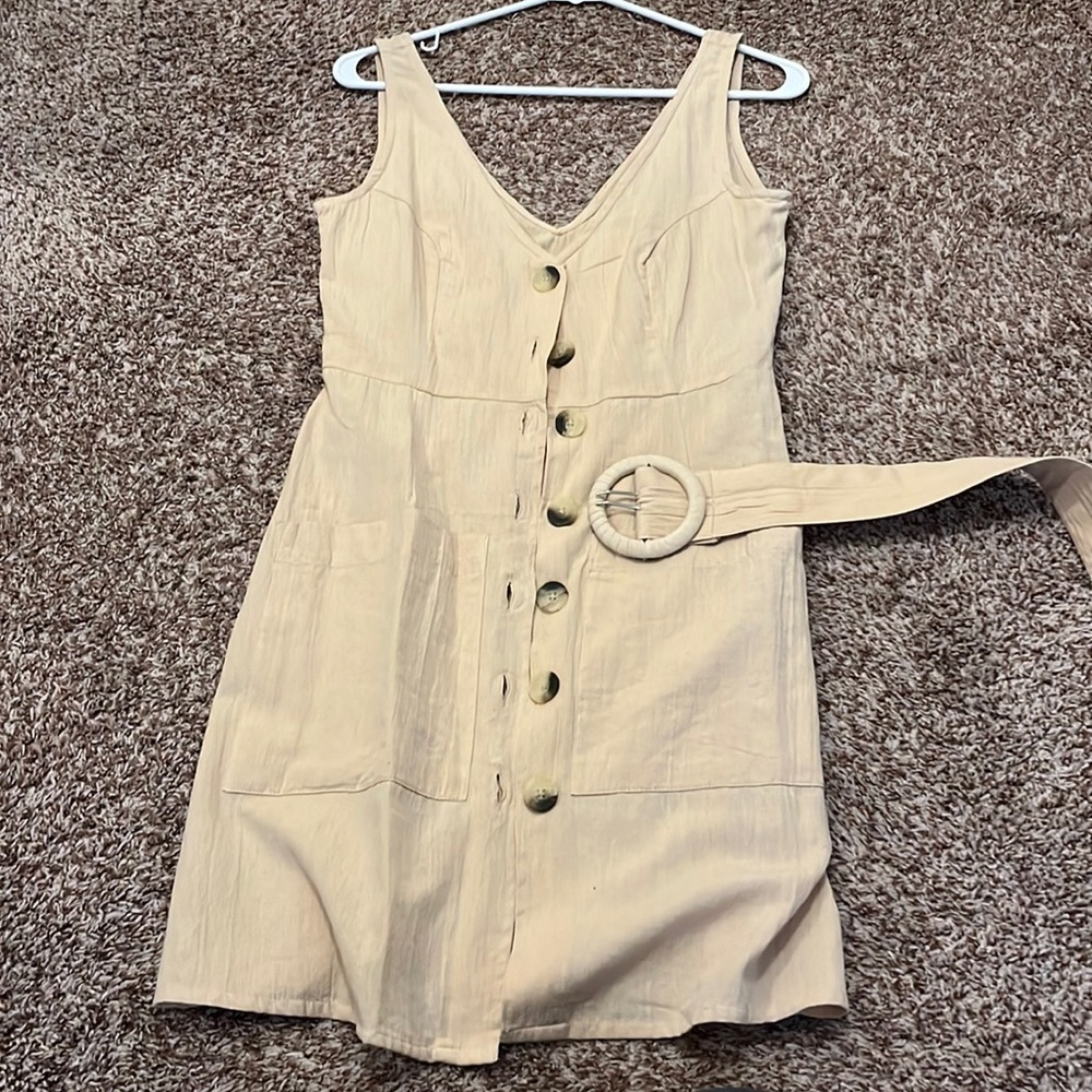 Linen sundress with belt